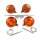 Blinker Set für Simson S51 S50 S70 mit Haltern silber E-Zeichen