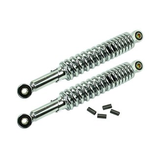 2 Federbeine chrom vorn 300mm Simson KR51 Schwalbe Star Sperber Stoßdämpfer 5x verstellbar