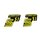 2 Klebefolie Aufkleber Seitendeckel pas f Simson S51 C Comfort gelb DDR Luxus