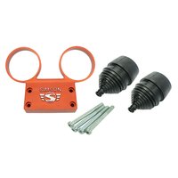 Tacho und DZM Armaturenträger  Orange für Simson S51 S50 S53 S70  mit Gummi Hüllen