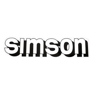 Aufkleber Simson S51 S50 S60 S70 Schriftzug Tank Klebefolie Logo weiss-schwarz-weiss