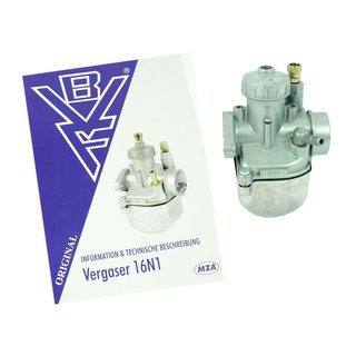 BVF Vergaser 16N1-12 Simson  KR51/2 Schwalbe komplett, einbaufertig für M5XX Motor Zinkguss