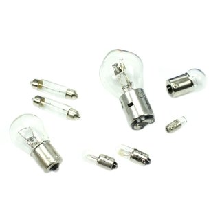 Gühlampen 12V für Simson KR51 Schwalbe Star Sperber Habicht Scheinwerfer 35/35W 1x21W 1x5W 2x4W 1x2W 2x18W Soffitte pas. f. Vape Zündung