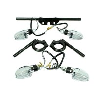 4 LED Tuning Blinker Miniblinker chrom klar 6V pas f...