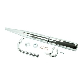 Auspuff Set mit Krümmer Dichtungen Schellen für Simson KR51/1 Schwalbe Star Sperber Habicht Duo
