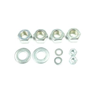 Schraubensatz Schwingenbolzen und Achse für Simson S51, S50, S70, S73, S83, SR50, SR80 mit M12x1,5 Muttern + M6x1 für Kettenspanner