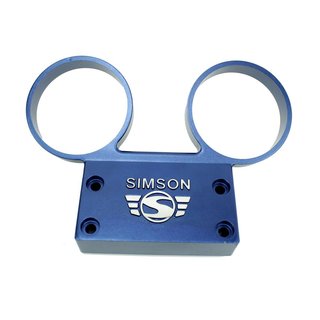 Simson Armaturenträger blau für Tacho DZM Brille Tachometer S51 S70 S53 S83 Logo erhaben