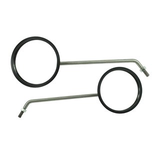 Simson Spiegel Paar  rund 90 mm Schwalbe S50 KR51 und S51 schwarz Edelstahl