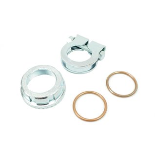 Krümmermutter + Schelle + 2 Dichtungen Auspuff Befestigung für Simson S51 S50 S70 S53 KR51 Schawlbe Star Sperber Habicht Duo 28mm