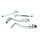 Set Handhebel Griffe Kickstarter Schalthebel verchromt pas. f. Simson S51 S70 S53 S83 klappbar