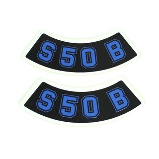 Aufkleber für Simson S50 Schriftzug blau Klebefolie Kleber Logo Wasserbild Herz