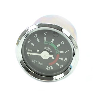 MMB Drehzahlmesser DZM 60mm rund Chromring mit Kontrolllicht Kontrollleuchte blau Licht 12V Simson S50 S51 S70 S53