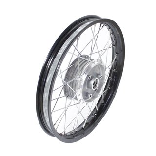 Speichenrad, Felge schwarz Speichen chrom für Simson S51 S50 S53 KR51 Schwalbe Spatz Star Sperber Habicht Duo