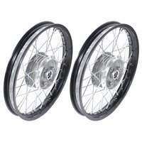 2x Speichenrad Felge schwarz chrom Speichen für...