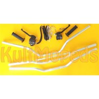 Lenker Alu silber + Armatur Kupplung Gas Griff für...