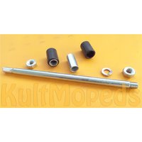 Schwingenlager Lagerbolzen hinten mit 2 Polyamid Buchsen + 2 Hülsen für Simson KR51 Schwalbe Star Sperber Habicht