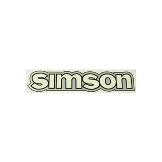 Wasserabziehbild weiß für Tank Simson S50 Büffeltank 17,1x3,5 wie ab Werk, kein Aufkleber (Stückpreis)