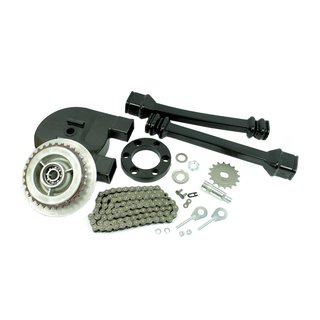Kettenkit Simson SR50 mit Kette 94 Kettenkasten Ritzel 31Z zu 16Z Spanner und Kleinteile Kettenschutz