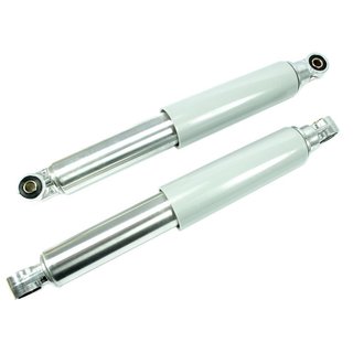 Simson Federbeine grau oben mit Alu Hülse unten hinten für Sozius Betrieb Schwalbe KR51/1 Spatz Star