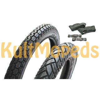 2 Reifen Mantel Rad pass f MZ ETZ125 ETZ150 VeeRubber Räder vorn 18 hinten 16 Zoll mit Scheibenbremse Trommelbremse