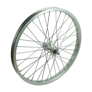 Speichenrad komplett mit Alufelge 1,2x16, Speichen chrom Simson für Anhänger des S51 S50 KR51 Schwalbe Star Sperber Habicht auch pas. f. Mifa DDR Fahrrad