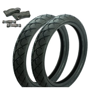 Set Reifen + Schlauch + FB für Simson S51 S50 S53 S70 Star Sperber Habicht KR51 Heidenau K63 Sportreifen Slick 2,75x16 80/80 vorn + hinten 46J TL 16
