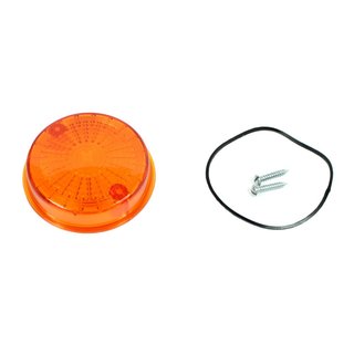 Simson Blinker Glas Dichtung Schrauben rund Orange hinten mit E-Zeichen 12V S51 S50 SR50  pass f MZ ETZ TS 150 125 250