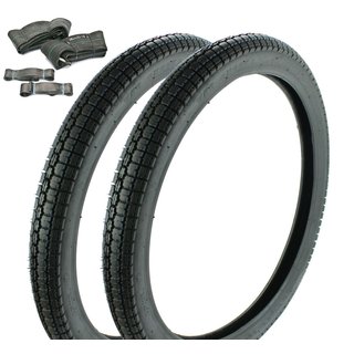 2 Reifen VeeRubber VRM013 43J 19" Schlauch Rad pass f Simson SR2-E DKW Hummel 2,25x19