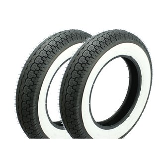 2  Weißwandreifen Sava / Mitas 3,50 x10 Reifen für Vespa PX P-80 50 125 150 Reifen weiß RETRO Räder