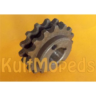 Kettenrad Primärritzel 2x16Z auf Kurbelwelle für Duplex Kette MZ ETS TS ES 125 150 Motor Getriebe Antrieb Kupplung EM150 EM125