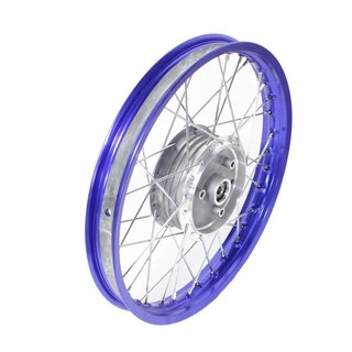 Speichenrad Felge 16  Zoll Blau eloxiert, Speichen Edelstahl für Simson S51 S50 S70 S53 Star Duo Sperber Duo Habicht Spatz
