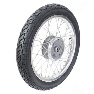 Komplettrad auf Alufelge 16 Zoll für Simson S51 S50 S70 S53 S83 KR51 Schwalbe Spatz Star Sperber Habicht Duo Reifen VeeRubber VRM094, vorn