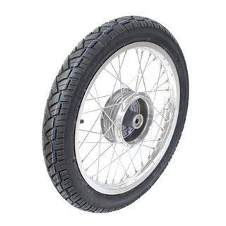Komplettrad auf Alufelge 16 Zoll für Simson S51 S50 S70 S53 S83 KR51 Schwalbe Spatz Star Sperber Habicht Duo Reifen VeeRubber VRM094, hinten