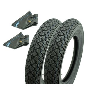 2 Reifen + Schläuche VeeRubber VRM054 3,50x10 TT 59J pas. für Vespa Sfera 50 80 PX 80 125 200 Peugeot LudixII MZ MUZ FB 50 Moskito MBK YE 80 Evolis Malaguti F10 Hyosung SD 50 Avanti  Honda SXR 50