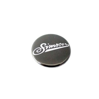 25mm PIN Blechbutton Fanartikel 1. Schriftzug Simson SR1 SR2 KR50 S51 S50 S53 KR51 Schwalbe Spatz Duo Star Sperber Habicht