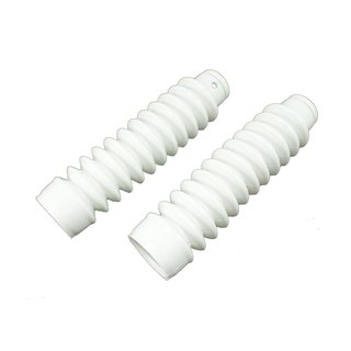 2 Faltenbalg weiß Gummi Telegabel Stoßdämpfer für Simson S51 S50 SR50 SR80 S53 S83 SD50