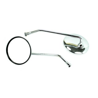 2 Rückspiegel, Spiegel chrom für Simson S51 S50 SR50 S70 S53 KR51 Schwalbe 95mm links rechts