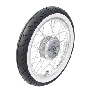 Vorderrad mit Weißwandreifen vorn Rad auf Alufelge Mitas MC2 Rennreifen 2,75 x 16 Zoll für Simson S51 KR51 Schwalbe Star Sperber Habicht Duo