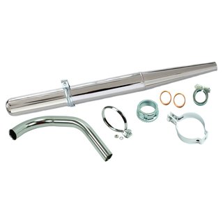 32 mm Auspuff Set mit Krümmer + Krümmermutter + Dichtungen chrom pass f Simson KR51/2 Schwalbe