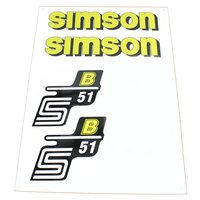 Aufkleber gelb für Simson S51 B S50 S70 Schriftzug...