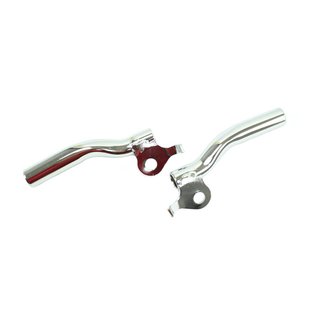 Paar Blinker Befestigung Blinkleuchtenhalter chrom pass f Simson SR50 SR80 vorn 15mm Rohr, eckige Blinker