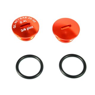 Deckel Kappen orange Simson S51 S70 S53 S83 SR50 KR51/2 Schwalbe Schraube Motor Getriebe Gehäuse Verschlussschrauben Alu