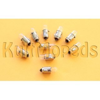 10 Glühlampen 6V 1,2W Tachometer pas. f. Simson S51 S50 SR50 S53 S70 KR51 Schwalbe Star Sperber Habicht