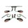 4 Tuning Mini Blinker Arrow Halterungen 6V für Simson S51 S50 S70 schwarz E-Zeichen