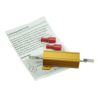 7,5 Ohm, 50W Widerstand für LED Blinker wie zB Kellermann BL 2000 dark Lenkerblinker pas. f. Simson KR51 Schwalbe MZ ES Chopper Lenker Harley Davidson Guzzi