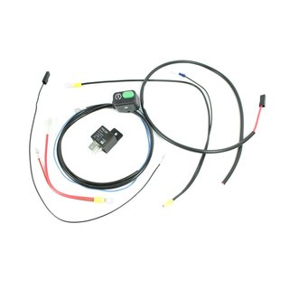 Simson Anlasser Taster + Kabelbaum + 12V Relais S51 S70 S53 S83, SR50 SD50 E-Starter Knopf Schalter Kappe Deckel