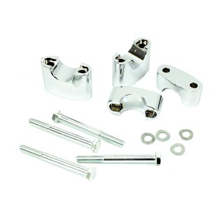 Set Lenker Auflagen oben + unten + Schrauben für Simson S51 S50 S70 S53 für 22mm verchromt Klemmen 