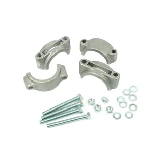 Paar Schutzblech Halter + Schrauben pas. f. Simson S51 S50 S70 SR50 Befestigung Klemmen Aluminium Klemmbrücken Kotflügel vorn