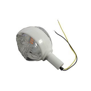 Blinker LED 6V weiß Klarglas mit E-Zeichen pas. für Simson KR51 Schwalbe Star Sperber Habicht MZ ES 150 125 175 Ochsenauge