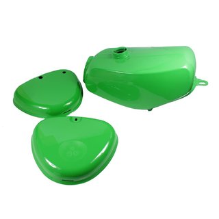 Lackset Tank + Seitendeckel gelbgrün, lindgrün für Simson S51 S50 S70 Kraftstoffbehälter RAL6018